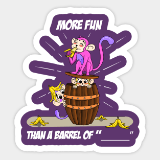 Chloe's Monkey Fun Sticker